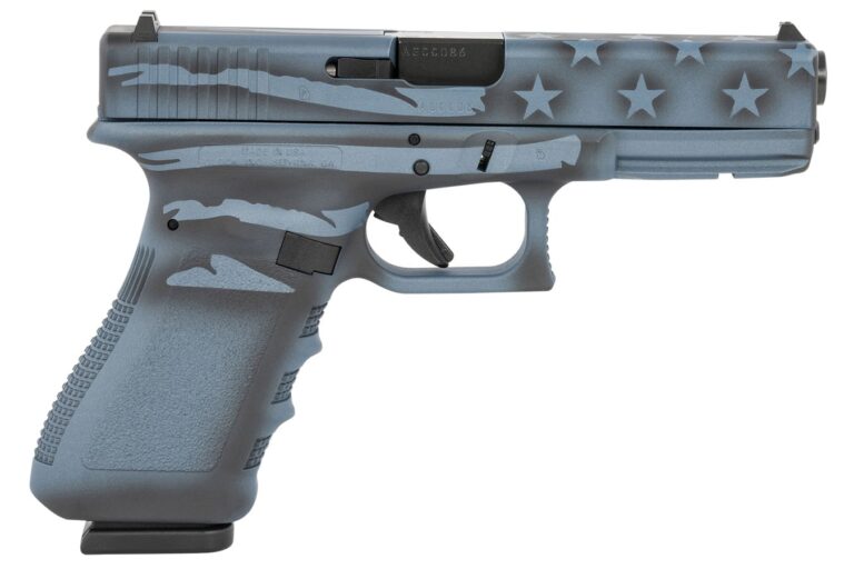 Glock G17 Gen3 9mm Pistol with Coyote Blue Titanium Flag Cerakote Finish (Made in USA)