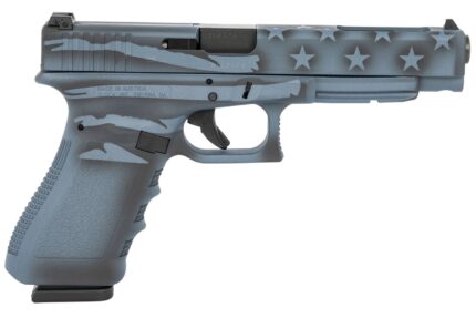 Glock G34 Gen3 9mm Competition Pistol with Blue Titanium Flag Cerakote Finish