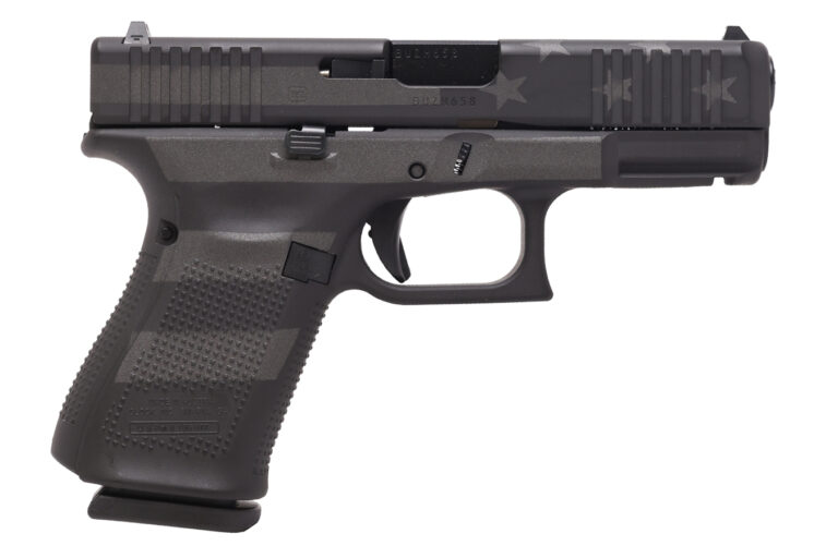 Glock 23 Gen5 40 S&W Semi-Auto Pistol with Black Stealth Flag Cerakote Finish