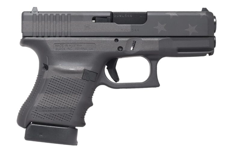 Glock 30 Gen4 45ACP Semi-Auto Pistol with Black Stealth Flag Cerakote Finish