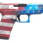 Glock 48 9mm Semi-Auto Pistol with American Flag Cerakote Finish and We the People Holster