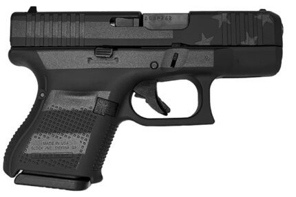 Glock 26 Gen5 9mm Subcompact Pistol with Black Stealth Flag Cerakote Finish