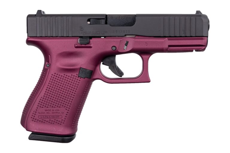 Glock 19 Gen5 9mm Semi-Auto Pistol with Cerakote Black Cherry Frame and Black Slide