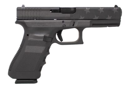 Glock 22 Gen3 40 S&W Pistol with Black Stealth Flag Cerakote Finish