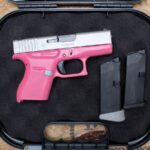 Glock 43 9mm Used Trade-In Pistol with Pink/Silver Finish, Two Mags, Case