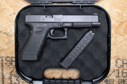 Glock 34 Gen4 9mm Police Trade-In Pistol with Window-Cut Slide, Case