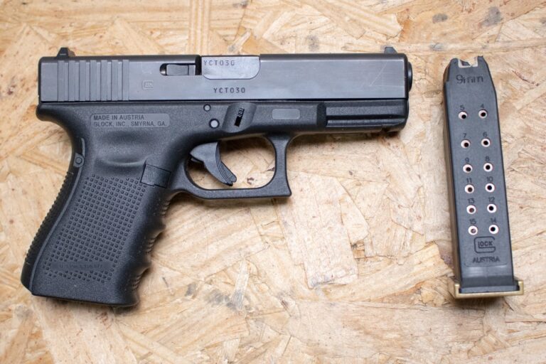 Glock 19 Gen4 9mm Police Trade-In Pistol with Gold-Colored Accents