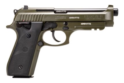 Taurus PT92 9mm Semi-Auto Pistol with Hogue Rubber Grips and OD Green Finish