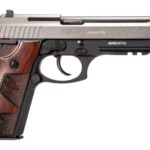 Taurus PT92 9mm Semi-Auto Pistol with Wood Grips, Black/Tungsten Finish