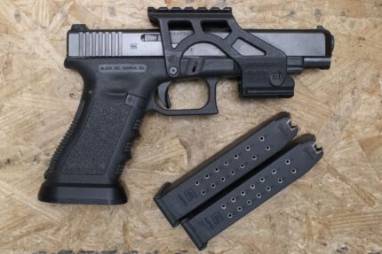 Glock 34 9mm Police Trade-In Pistol with Three Magazines, Optic Mount, and Flared Magwell