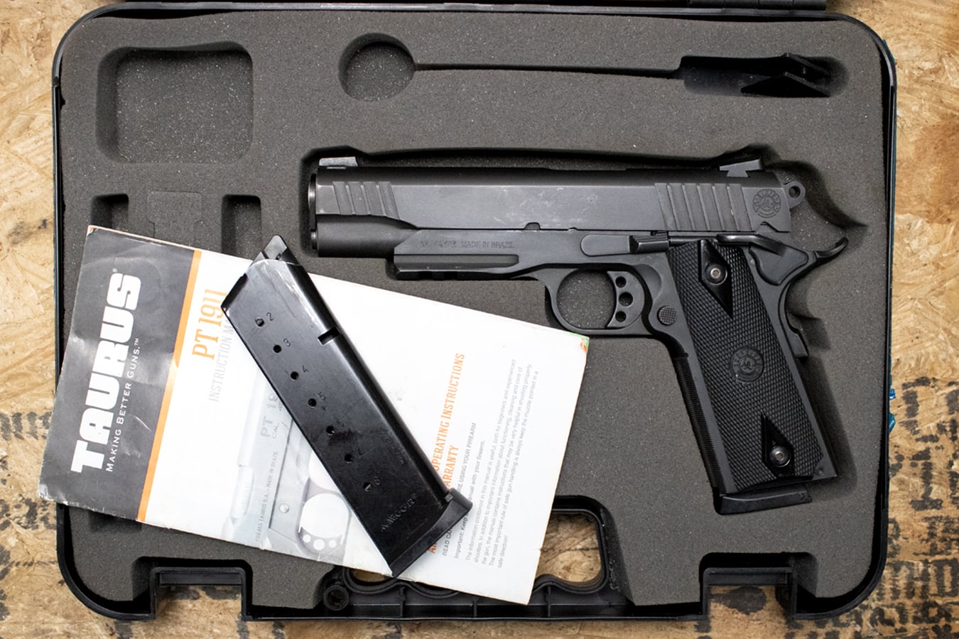 137146-default-l Taurus 1911 45ACP Police Trade-In Pistol with Two Mags, Case, and Manual