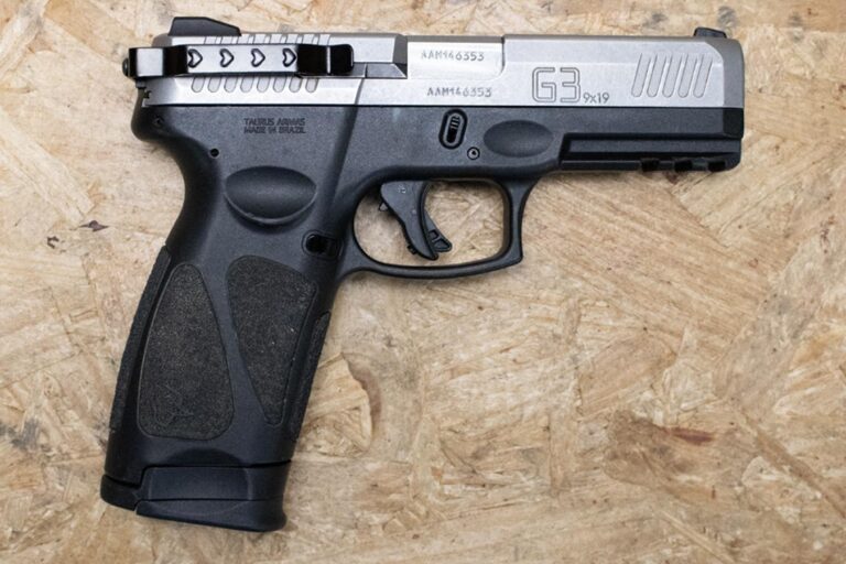 Taurus G3 9mm Police Trade-In Pistol with Stainless Slide and Belt Clip