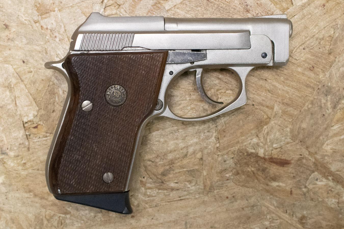 138254-default-l Taurus PT-22 22 LR Police Trade-In Pistol with Tip-Up Barrel and Nickel Finish