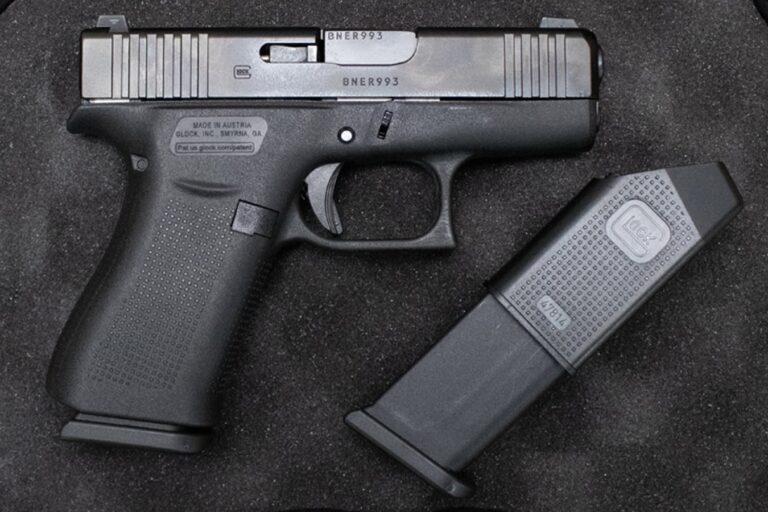 Glock 43X 9mm Police Trade-In Pistol, with Two Mags, Case
