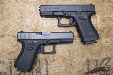 Glock 19 Gen3 9mm Police Trade-In Pistols with Finger Grooved Grip and Accessory Rail