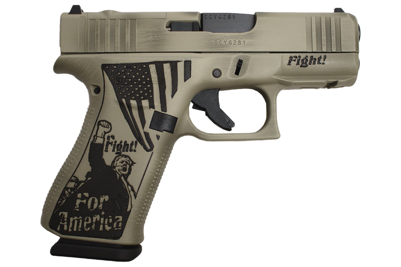 141759-default-l Glock Model 43X MOS 9mm Pistol w/ Trump Engraving