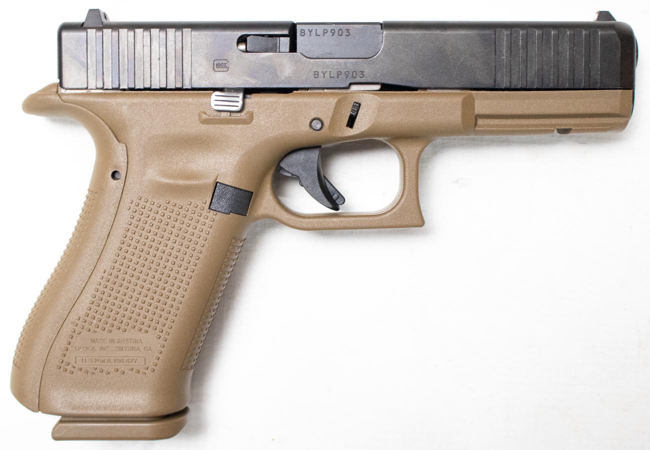 142864-default-l Glock 17 Gen5 9mm Police Trade-In Semi-Auto Pistol with FDE Frame