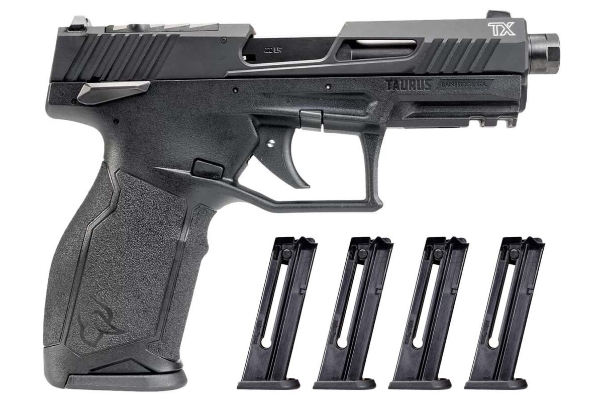Taurus TX22 T.O.R.O. Gen 2 22LR Optic Ready Semi-Auto Pistol w/ 5 Total Magazines