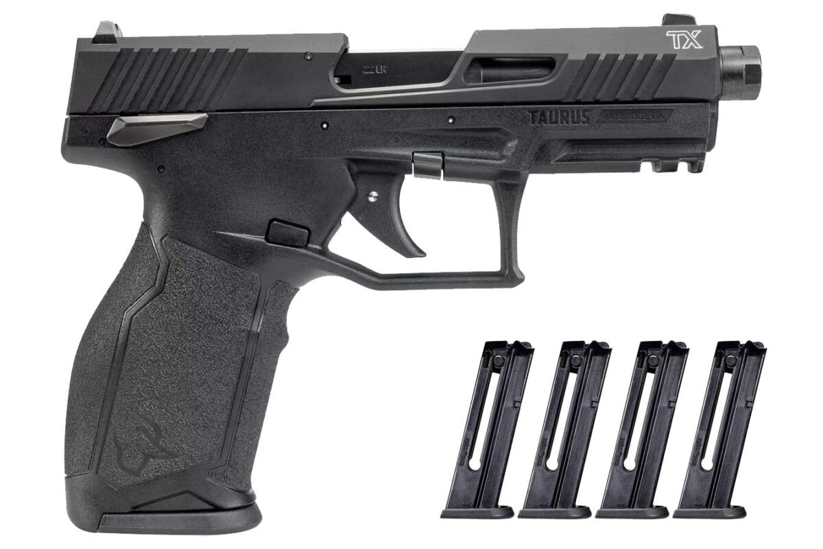 Taurus TX22 Gen2 22LR Semi-Auto Pistol with Five 10-Round Magazines