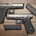 Glock 17 Gen5 9mm Police Trade-in Pistol with Night Sights, Police Markings and Stippling (Good Condition)
