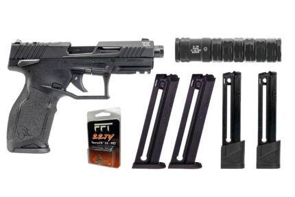 Taurus TX22 Gen 2 T.O.R.O. 22LR Optic Ready 5 Mag Bundle with Freedom Fingers FRT and JK 105 Versax Suppressor