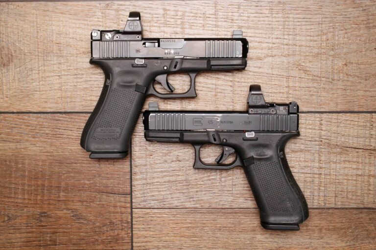 Glock 45 9mm Police Trade-In Pistol with Night Sights and Leupold Delta Point Pro Red Dot (Fair Condition)