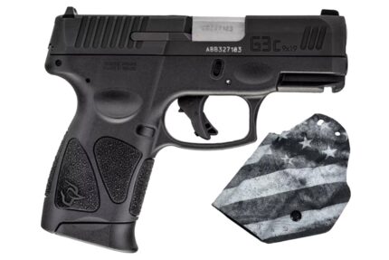 Taurus G3c 9mm Compact Striker-Fired Pistol with Stainless Slide and MFT American Flag Holster