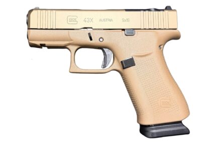 Glock 43x MOS 9mm Optic Ready Pistol with Coyote Dark Earth Finish
