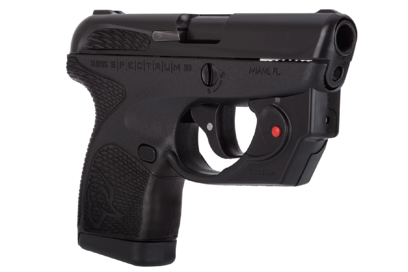 51465-default-l Taurus Spectrum 380 ACP Black Carry Conceal Pistol with Viridian E-Series Red Laser