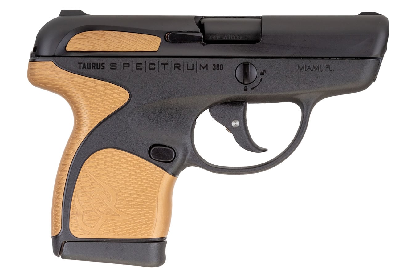 72301-default-l Taurus Spectrum 380 ACP Black Carry Conceal Pistol with Burnt Bronze Grips