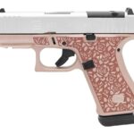Glock 43x MOS The Rose 9mm Optic Ready Pistol with Rose Gold Cerakote Frame and Satin Aluminum Cerakote Slide