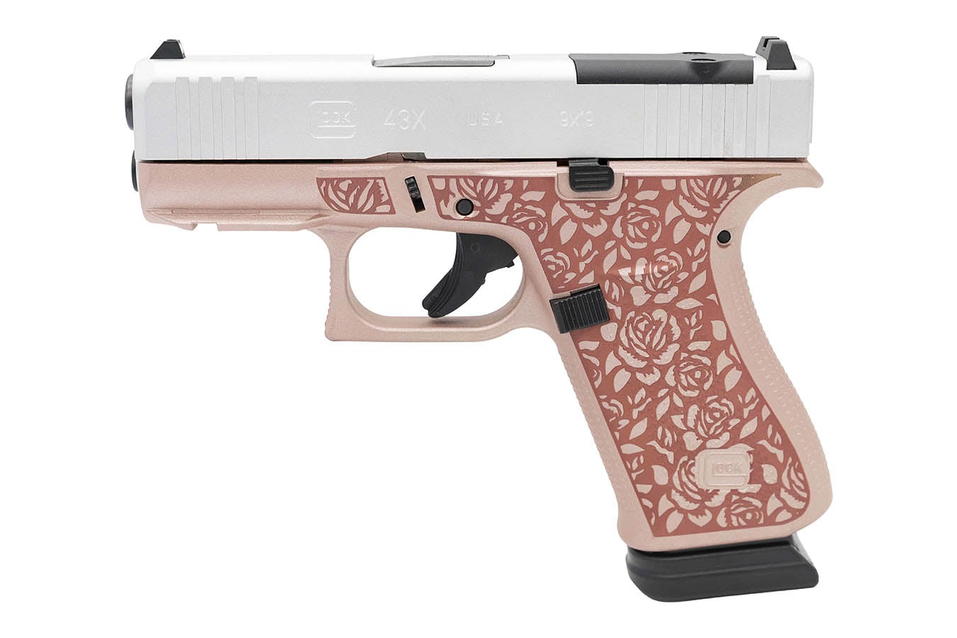 179832-default-l Glock 43x MOS The Rose 9mm Optic Ready Pistol with Rose Gold Cerakote Frame and Satin Aluminum Cerakote Slide