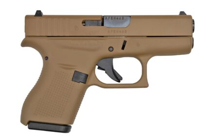 Glock 42 380 ACP Single Stack Pistol with Dark Earth Cerakote Finish