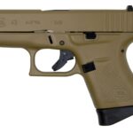 Glock 43 9mm Single Stack Pistol with Tactical Coyote Tan Cerakote Finish
