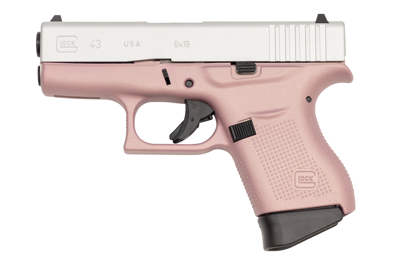 79883-default-l Glock 43 9mm Carry Conceal PIstol with Cerakote Pink Frame and Aluminum Slide