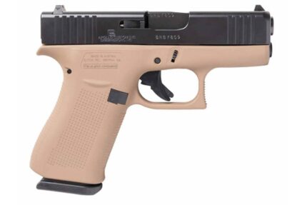 Glock 43X 9mm Subcompact Pistol w/ Dark Earth Cerakote Frame / Elite Black Cerakote Slide