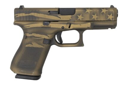Glock 19 Gen5 9mm Pistol with Coyote Battle Worn Flag Finish