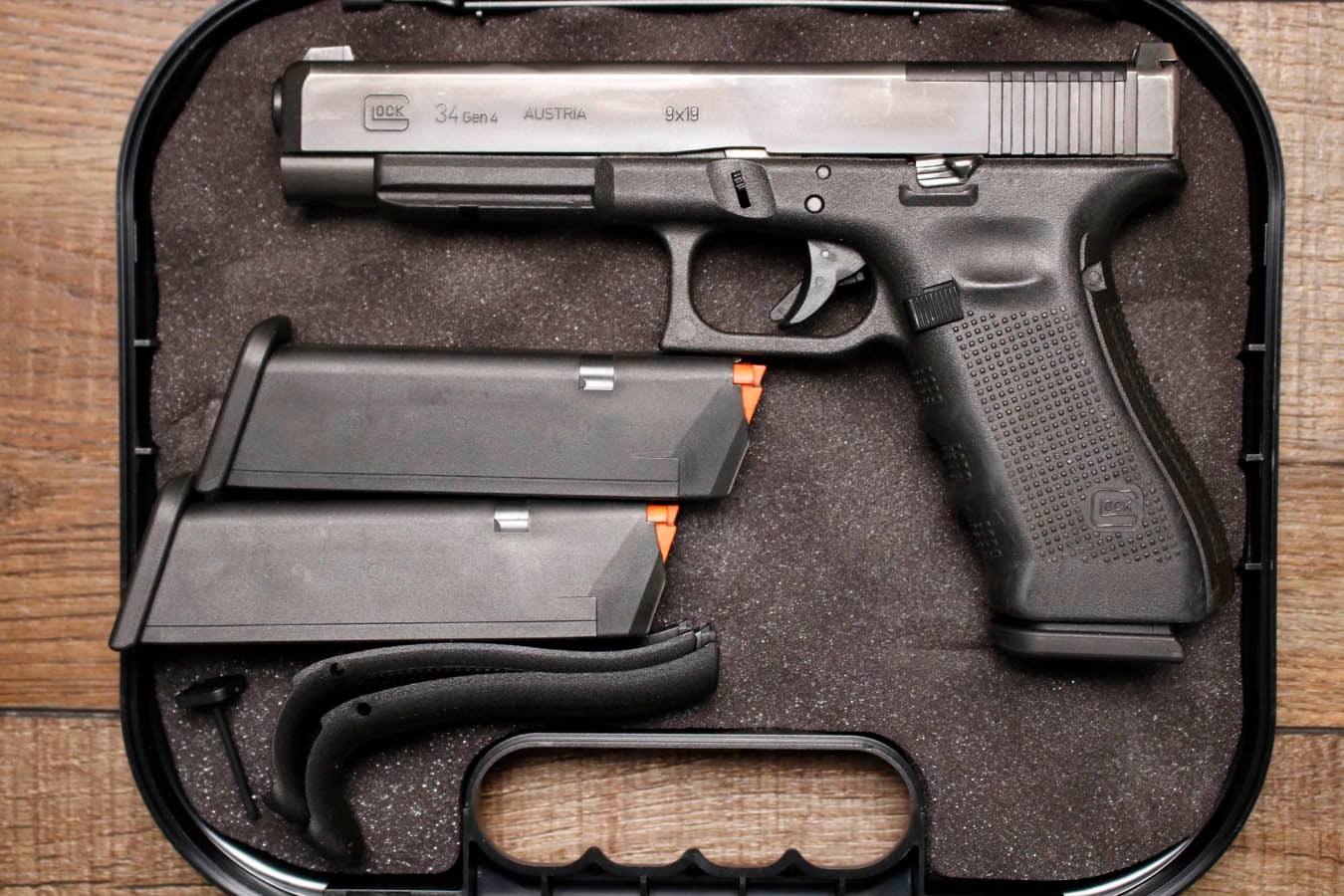 184518-default-l Glock 34 MOS Gen4 9mm Optic Ready Police Trade-in Pistol with Three Magazines