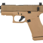 Glock 43x MOS 9mm Optic Ready Pistol with Hush Puppy Slide Lock, FDE Finish and Threaded Barrel